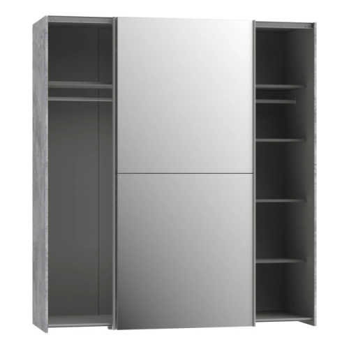 Szafa przesuwna z lustrem 170 cm Beton